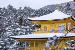 金閣寺の雪化粧