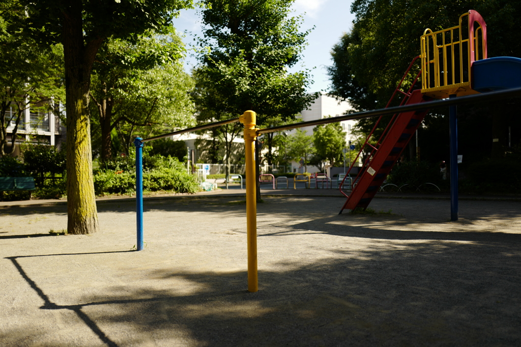 思い出の公園の黄昏