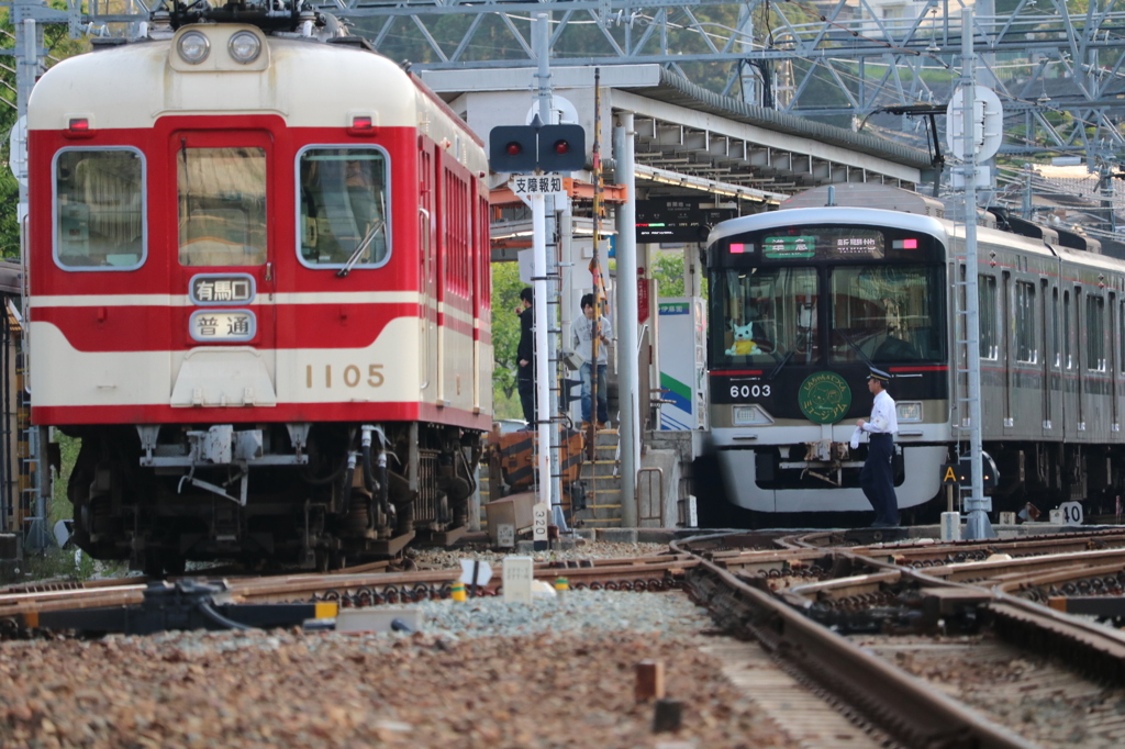 神戸電鉄1000系と6000系