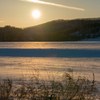 雪原の夕景