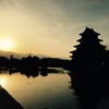 信濃を照らす夕日