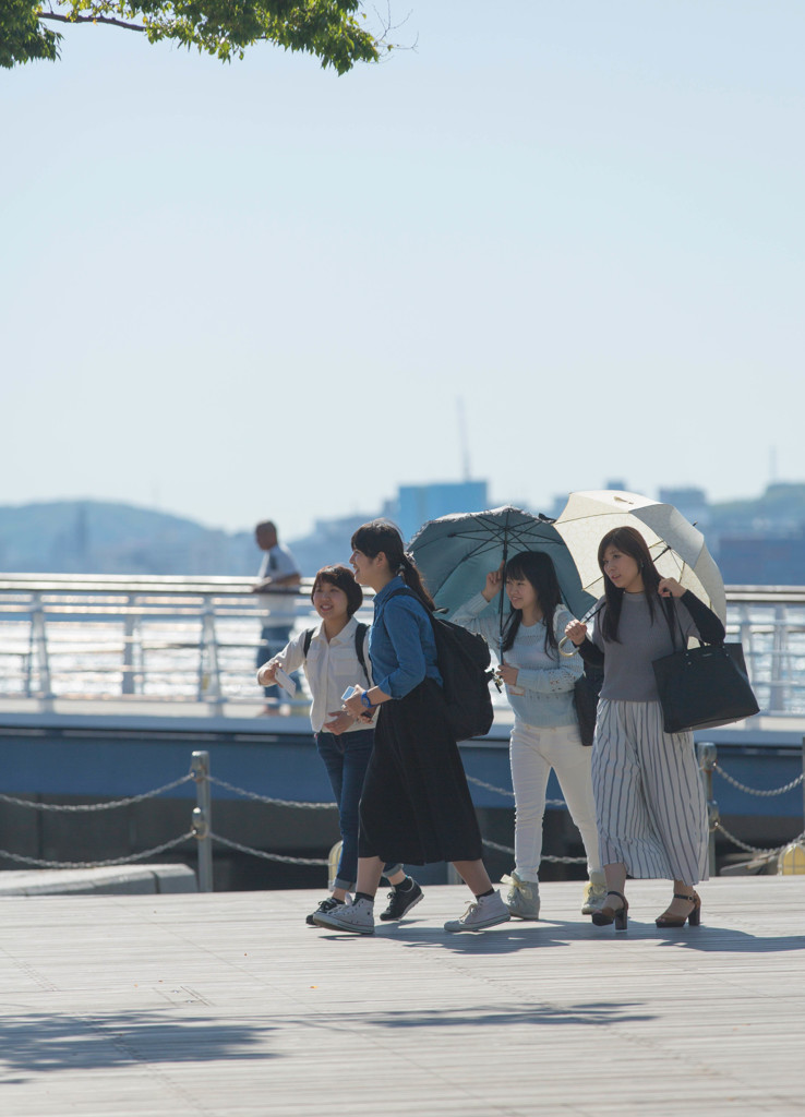 集団歩き自撮り