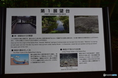 柿田川公園（柿田川湧水群）静岡県清水町　第一展望台案内板