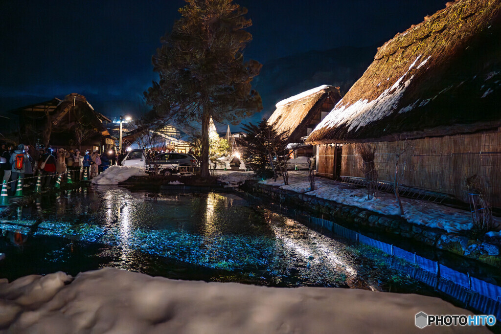 白川郷のライトアップ16
