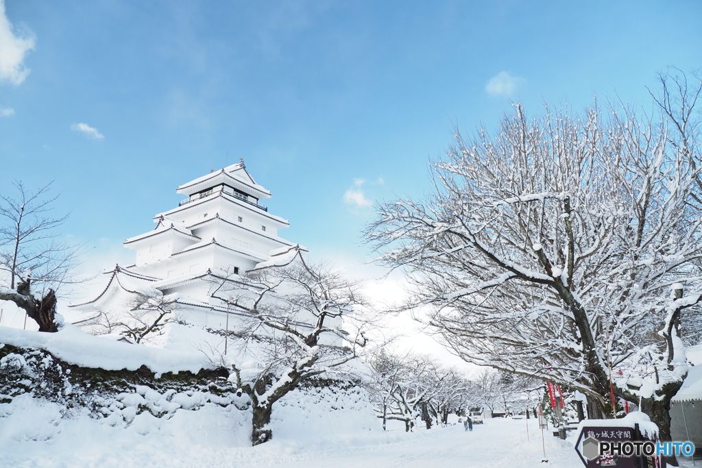 鶴ヶ城　雪景色２