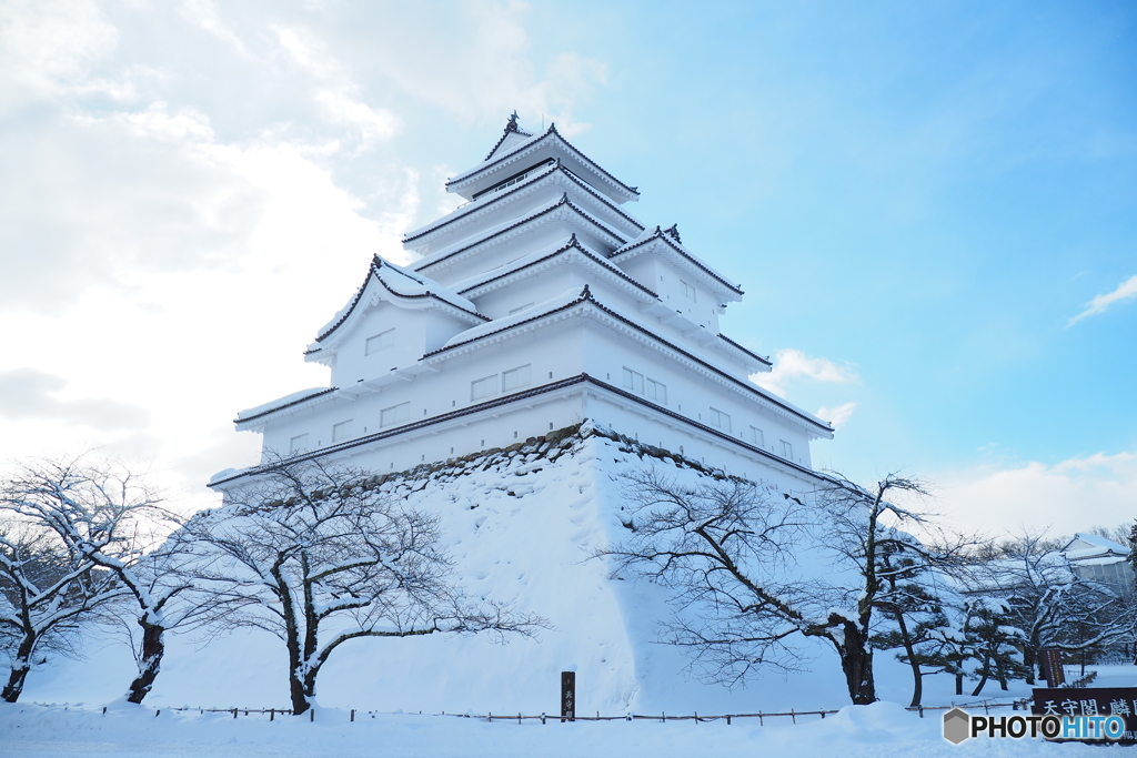 鶴ヶ城　雪景色１