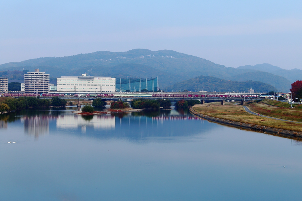 河川にて