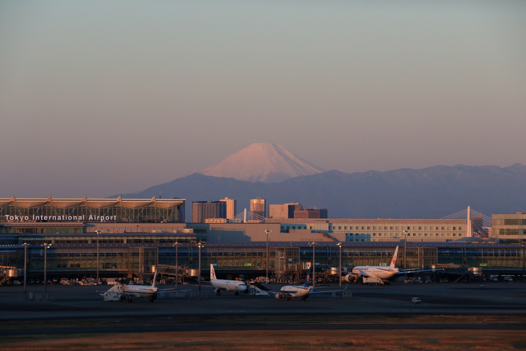 富士山朝焼け