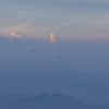 ピンクに染まる眼下の風景