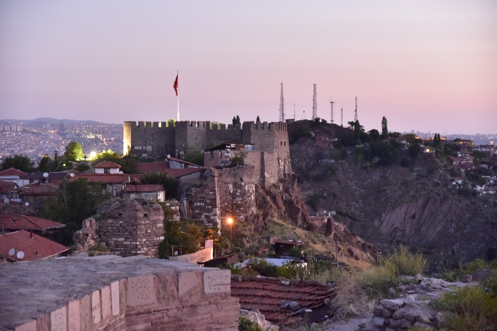 朝焼け アンカラ城