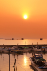 霞ヶ浦夕陽