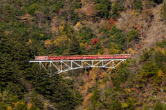 関の沢橋梁、秋