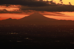 関東平野の夕暮れ