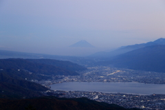 富士山と諏訪湖（１）