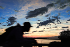 夕陽の爆走