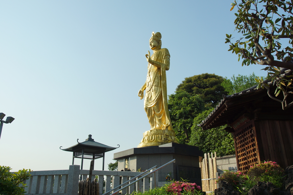 黄金の観音像　谷中全生庵