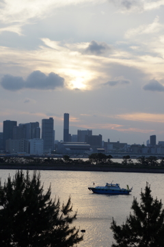 Sunset in Odaiba caost