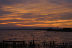 夕刻の琵琶湖