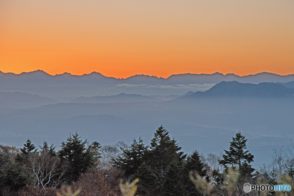 志賀高原の夕景
