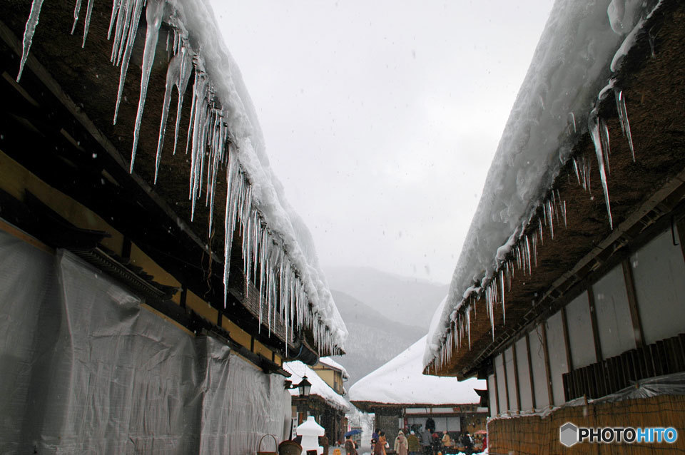 大内宿のツララ①