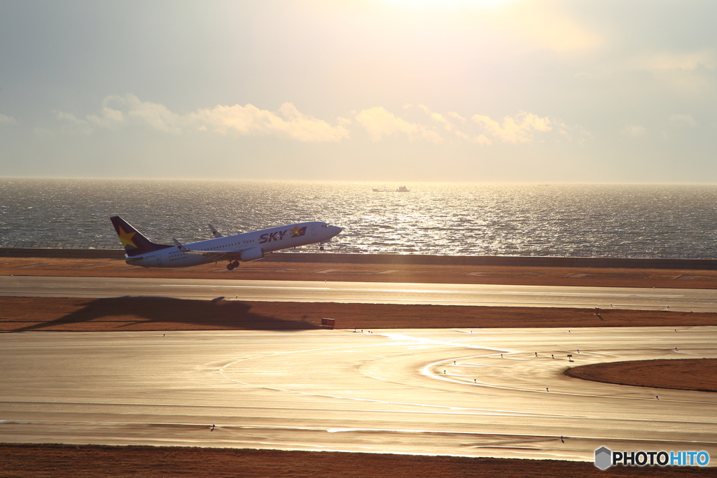 SKYマーク　take off