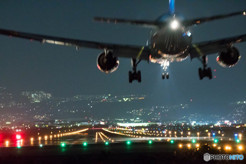 大阪国際空港　landing