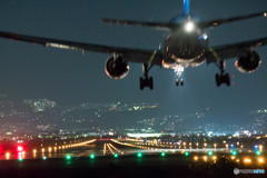 大阪国際空港　landing