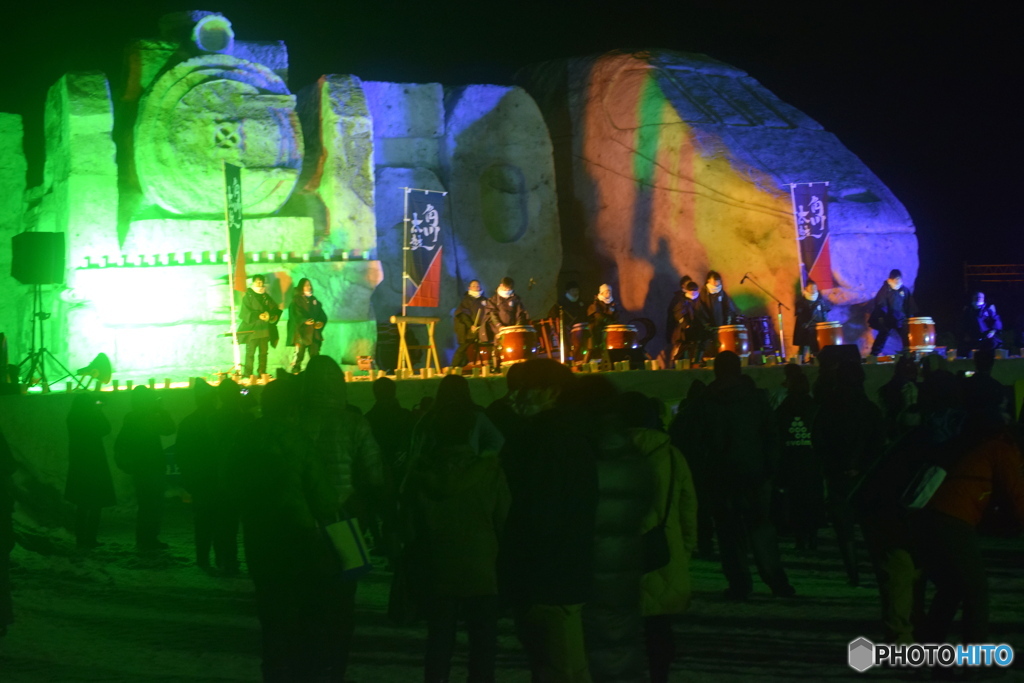 雪まつり・角川太鼓演奏