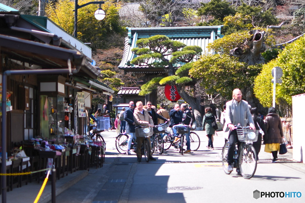 長谷寺前で