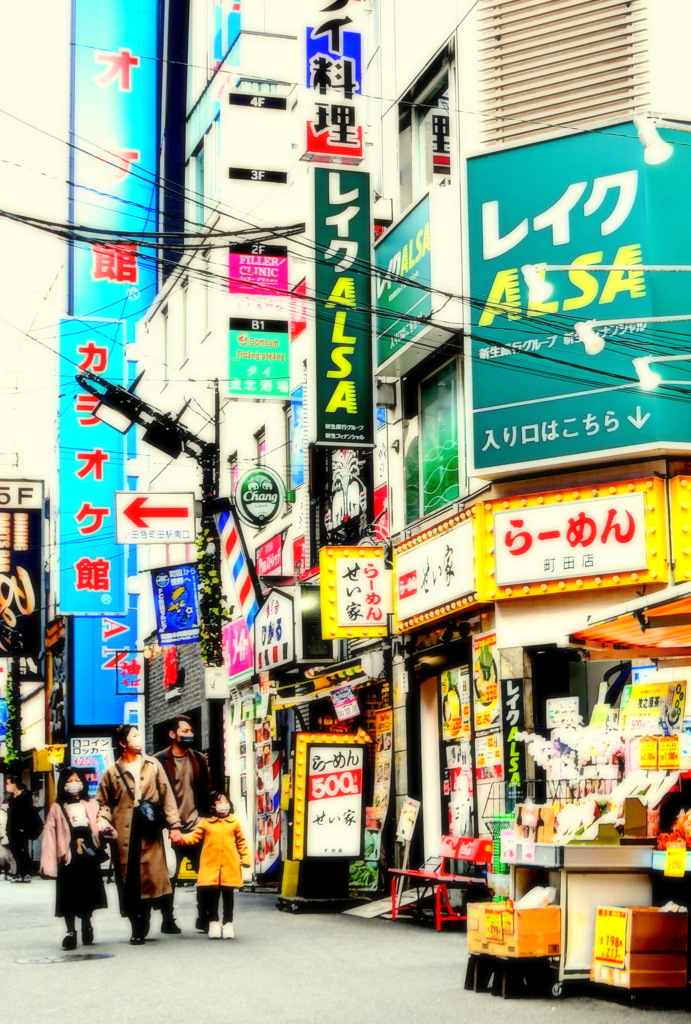 家族で街ブラ