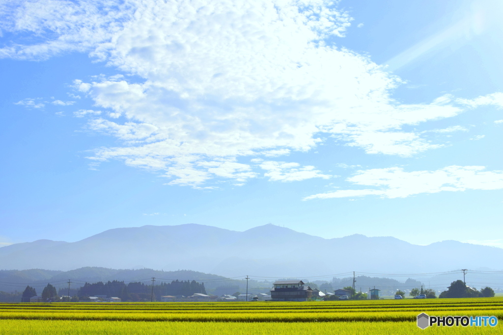 今朝の杢蔵山と 空