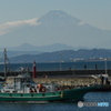 江ノ島の海と 富士山