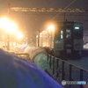 雪景色と電車