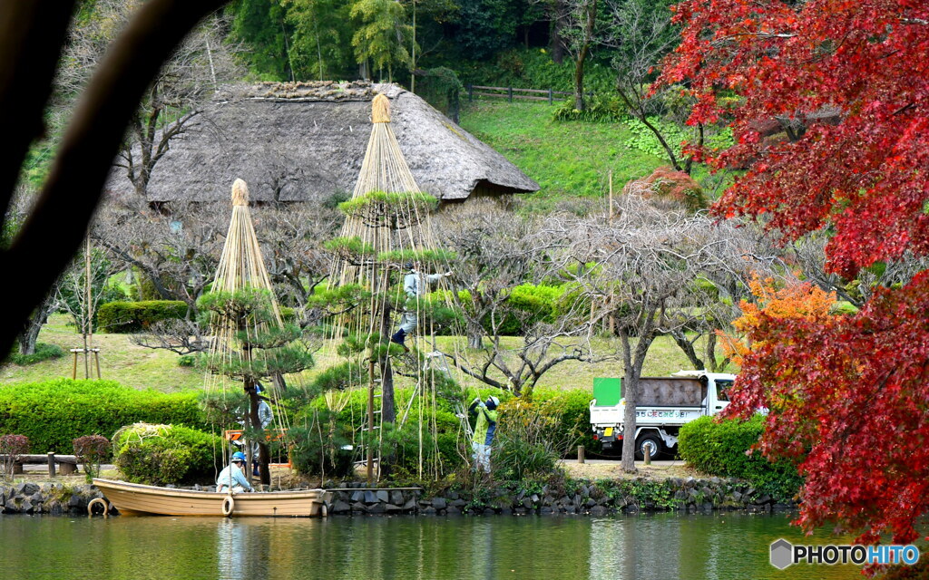公園の冬支度