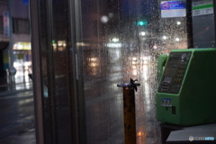 雨の公衆電話