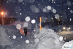 雪が降る 帰り道