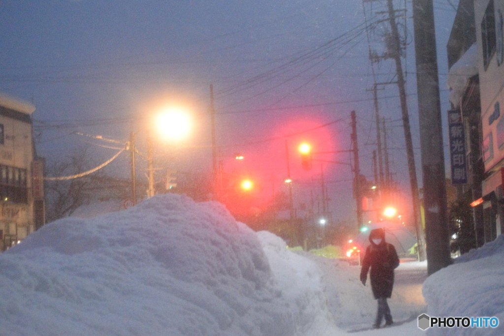 雪道、気を付けて歩いてね！