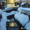 夕方の雪景色