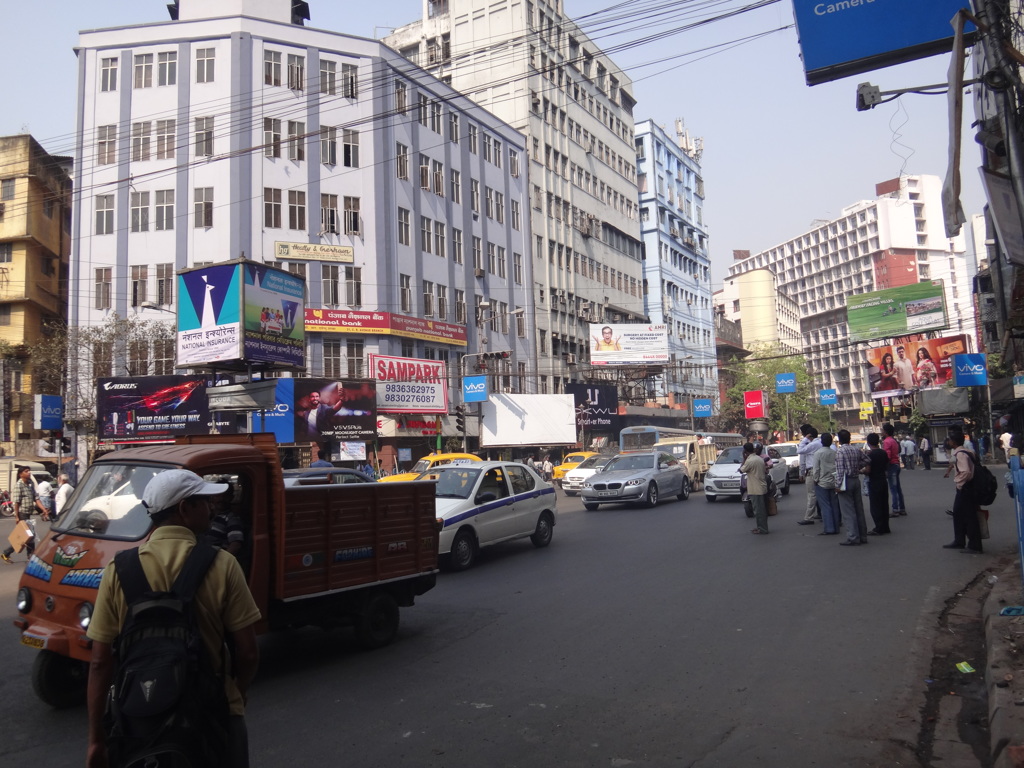 インド　コルカタの街並み