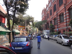 インド　コルカタのサダルストリート