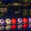 夏の夜の和傘