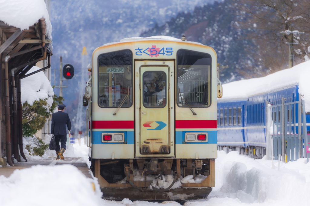 冬の若桜鉄道