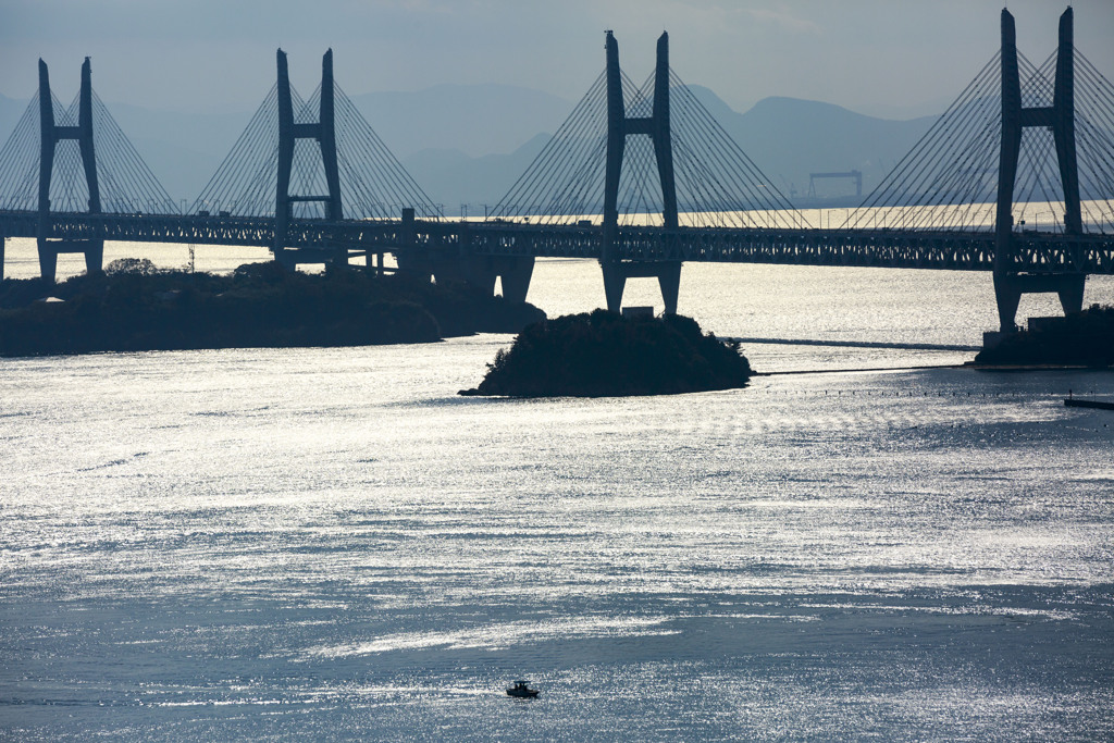 輝く瀬戸内の海