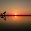 夕陽が沈む時。