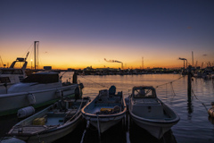 漁港からの夕景