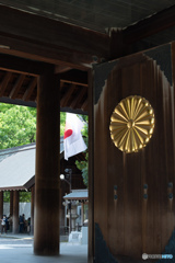 靖国神社にて