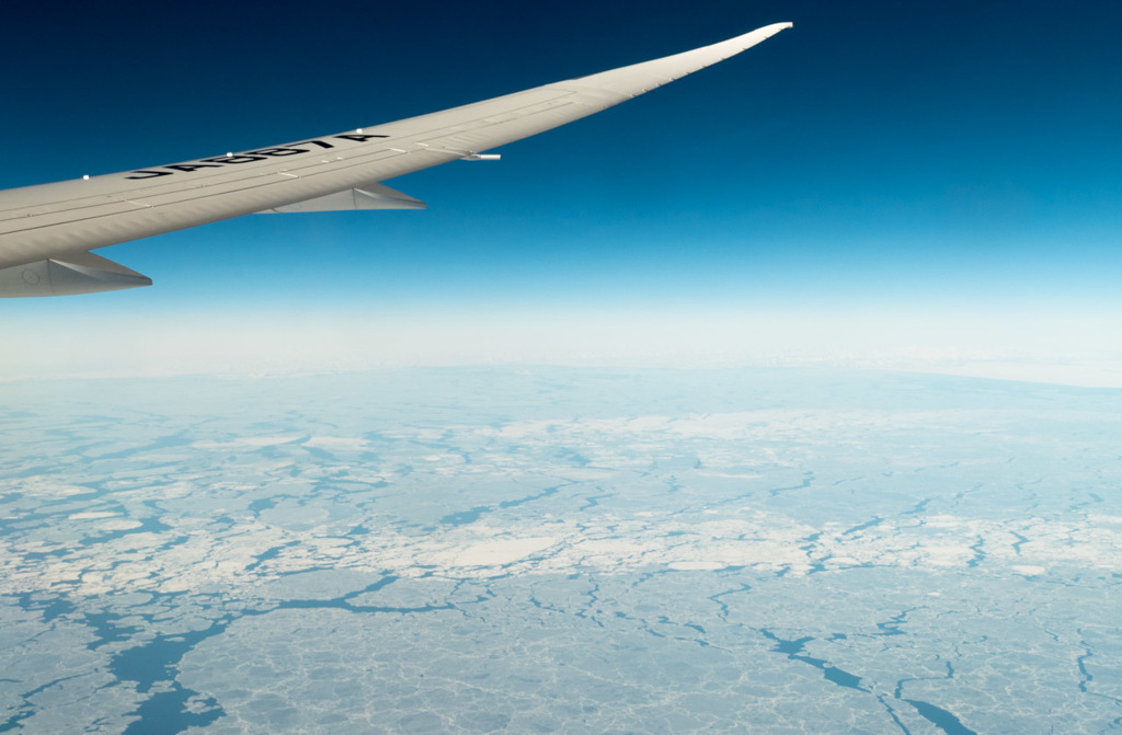 アラスカ上空