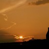 8/4 夕暮れどき。まもなく沈む