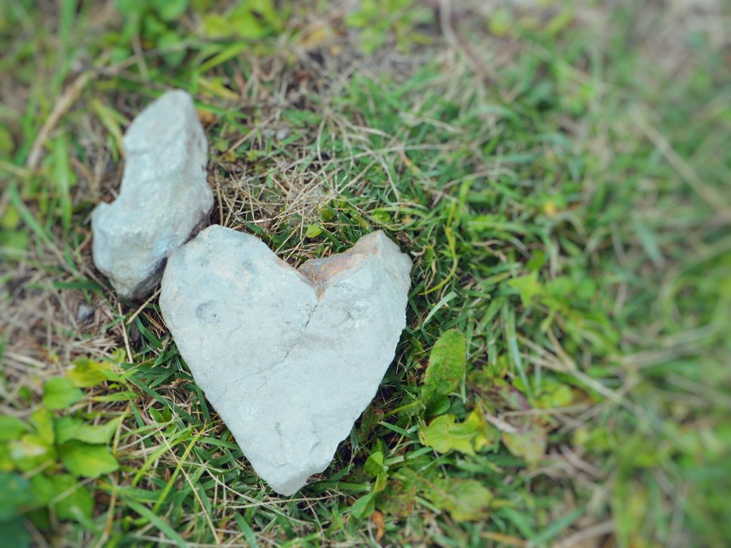 ハートの石。