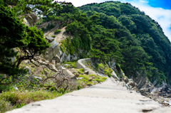 虎島へ続く危険な道 in 友ヶ島